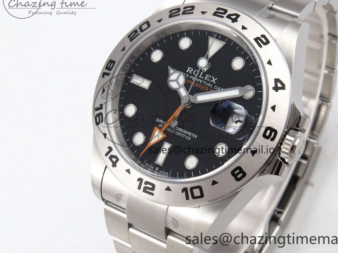 AAA Replica Watches Clean Bracelet 226570 1:1 SS II Upgraded 42mm CHS Best Black Edition Dial Explorer DD3285 904L on 1091 0119